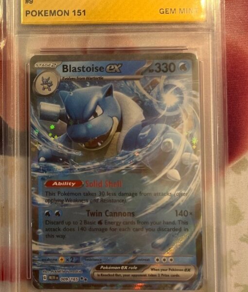 Pokemon blastoise ex holo #9 graded 10