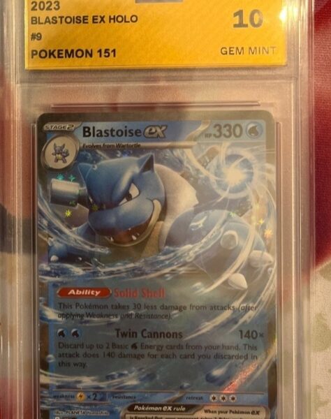 Pokemon blastoise ex holo #9 graded 10