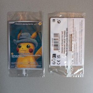 Pokemon pikachu with grey felt hat van gogh sealed