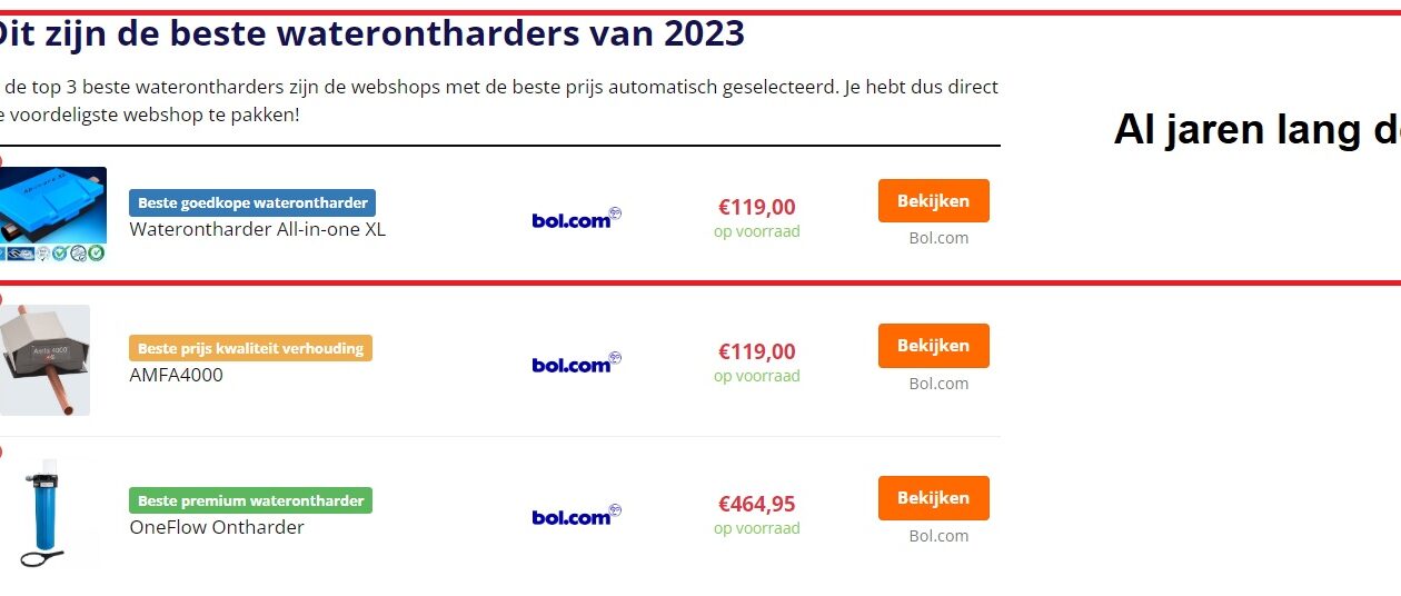 Waterontharder? Antikalksysteem Geen 129 of 139 nu va € 99,-