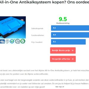 Waterontharder? Antikalksysteem Geen 129 of 139 nu va € 99,-